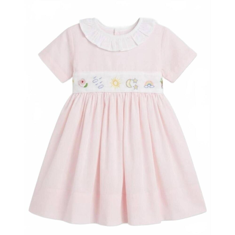 NEW CHRISTIAN ELIZABETH girl's wonderful world dress in pale pink